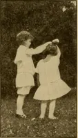 An illustration from Rhythmic action plays and dances; a book of original games and dances, arranged progressively, to Mother Goose and other action songs, with a teaching introductory; for the kindergarten, primary schools, playground and gymnasium (1915)