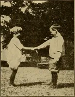 An illustration from Rhythmic action plays and dances; a book of original games and dances, arranged progressively, to Mother Goose and other action songs, with a teaching introductory; for the kindergarten, primary schools, playground and gymnasium (1915)