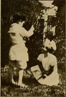 An illustration from Rhythmic action plays and dances; a book of original games and dances, arranged progressively, to Mother Goose and other action songs, with a teaching introductory; for the kindergarten, primary schools, playground and gymnasium (1915)