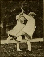 An illustration from Rhythmic action plays and dances; a book of original games and dances, arranged progressively, to Mother Goose and other action songs, with a teaching introductory; for the kindergarten, primary schools, playground and gymnasium (1915)