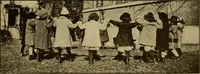 An illustration from Rhythmic action plays and dances; a book of original games and dances, arranged progressively, to Mother Goose and other action songs, with a teaching introductory; for the kindergarten, primary schools, playground and gymnasium (1915)
