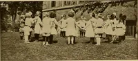 An illustration from Rhythmic action plays and dances; a book of original games and dances, arranged progressively, to Mother Goose and other action songs, with a teaching introductory; for the kindergarten, primary schools, playground and gymnasium (1915)