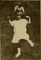 An illustration from Rhythmic action plays and dances; a book of original games and dances, arranged progressively, to Mother Goose and other action songs, with a teaching introductory; for the kindergarten, primary schools, playground and gymnasium (1915)