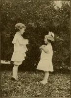 An illustration from Rhythmic action plays and dances; a book of original games and dances, arranged progressively, to Mother Goose and other action songs, with a teaching introductory; for the kindergarten, primary schools, playground and gymnasium (1915)