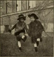 An illustration from Rhythmic action plays and dances; a book of original games and dances, arranged progressively, to Mother Goose and other action songs, with a teaching introductory; for the kindergarten, primary schools, playground and gymnasium (1915)