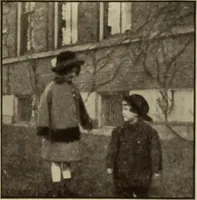 An illustration from Rhythmic action plays and dances; a book of original games and dances, arranged progressively, to Mother Goose and other action songs, with a teaching introductory; for the kindergarten, primary schools, playground and gymnasium (1915)