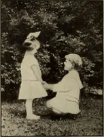 An illustration from Rhythmic action plays and dances; a book of original games and dances, arranged progressively, to Mother Goose and other action songs, with a teaching introductory; for the kindergarten, primary schools, playground and gymnasium (1915)
