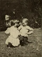 An illustration from Rhythmic action plays and dances; a book of original games and dances, arranged progressively, to Mother Goose and other action songs, with a teaching introductory; for the kindergarten, primary schools, playground and gymnasium (1915)