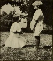 An illustration from Rhythmic action plays and dances; a book of original games and dances, arranged progressively, to Mother Goose and other action songs, with a teaching introductory; for the kindergarten, primary schools, playground and gymnasium (1915)