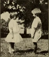 An illustration from Rhythmic action plays and dances; a book of original games and dances, arranged progressively, to Mother Goose and other action songs, with a teaching introductory; for the kindergarten, primary schools, playground and gymnasium (1915)