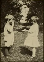 An illustration from Rhythmic action plays and dances; a book of original games and dances, arranged progressively, to Mother Goose and other action songs, with a teaching introductory; for the kindergarten, primary schools, playground and gymnasium (1915)