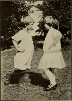 An illustration from Rhythmic action plays and dances; a book of original games and dances, arranged progressively, to Mother Goose and other action songs, with a teaching introductory; for the kindergarten, primary schools, playground and gymnasium (1915)