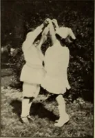 An illustration from Rhythmic action plays and dances; a book of original games and dances, arranged progressively, to Mother Goose and other action songs, with a teaching introductory; for the kindergarten, primary schools, playground and gymnasium (1915)