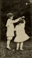 An illustration from Rhythmic action plays and dances; a book of original games and dances, arranged progressively, to Mother Goose and other action songs, with a teaching introductory; for the kindergarten, primary schools, playground and gymnasium (1915)