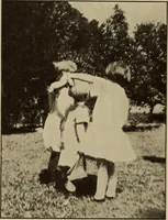 An illustration from Rhythmic action plays and dances; a book of original games and dances, arranged progressively, to Mother Goose and other action songs, with a teaching introductory; for the kindergarten, primary schools, playground and gymnasium (1915)