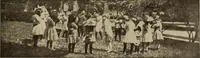 An illustration from Rhythmic action plays and dances; a book of original games and dances, arranged progressively, to Mother Goose and other action songs, with a teaching introductory; for the kindergarten, primary schools, playground and gymnasium (1915)