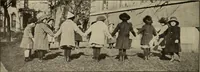 An illustration from Rhythmic action plays and dances; a book of original games and dances, arranged progressively, to Mother Goose and other action songs, with a teaching introductory; for the kindergarten, primary schools, playground and gymnasium (1915)