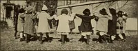 An illustration from Rhythmic action plays and dances; a book of original games and dances, arranged progressively, to Mother Goose and other action songs, with a teaching introductory; for the kindergarten, primary schools, playground and gymnasium (1915)