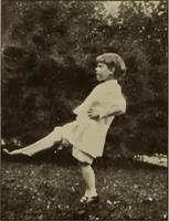 An illustration from Rhythmic action plays and dances; a book of original games and dances, arranged progressively, to Mother Goose and other action songs, with a teaching introductory; for the kindergarten, primary schools, playground and gymnasium (1915)