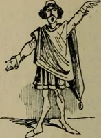 An illustration from Richard Wagner en caricatures : 130 reproductions de caricatures françaises, allemandes, anglaises, italiennes, portraits : autographes (lettre et musique) dessins originaux de J. Blass, Moloch et Tiret-Bognet (1892)