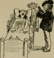 An illustration from Richard Wagner en caricatures : 130 reproductions de caricatures françaises, allemandes, anglaises, italiennes, portraits : autographes (lettre et musique) dessins originaux de J. Blass, Moloch et Tiret-Bognet (1892)