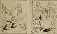 An illustration from Richard Wagner en caricatures : 130 reproductions de caricatures françaises, allemandes, anglaises, italiennes, portraits : autographes (lettre et musique) dessins originaux de J. Blass, Moloch et Tiret-Bognet (1892)