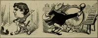 An illustration from Richard Wagner en caricatures : 130 reproductions de caricatures françaises, allemandes, anglaises, italiennes, portraits : autographes (lettre et musique) dessins originaux de J. Blass, Moloch et Tiret-Bognet (1892)