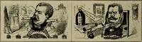 An illustration from Richard Wagner en caricatures : 130 reproductions de caricatures françaises, allemandes, anglaises, italiennes, portraits : autographes (lettre et musique) dessins originaux de J. Blass, Moloch et Tiret-Bognet (1892)
