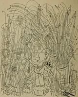 Picture 70 of 165 from Richard Wagner en caricatures : 130 reproductions de caricatures françaises, allemandes, anglaises, italiennes, portraits : autographes (lettre et musique) dessins originaux de J. Blass, Moloch et Tiret-Bognet (1892), leaf 149