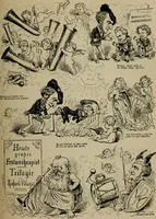 Picture 82 of 165 from Richard Wagner en caricatures : 130 reproductions de caricatures françaises, allemandes, anglaises, italiennes, portraits : autographes (lettre et musique) dessins originaux de J. Blass, Moloch et Tiret-Bognet (1892), leaf 176