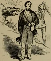 An illustration from Richard Wagner en caricatures : 130 reproductions de caricatures françaises, allemandes, anglaises, italiennes, portraits : autographes (lettre et musique) dessins originaux de J. Blass, Moloch et Tiret-Bognet (1892)