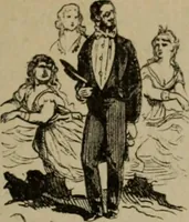 Picture 90 of 165 from Richard Wagner en caricatures : 130 reproductions de caricatures françaises, allemandes, anglaises, italiennes, portraits : autographes (lettre et musique) dessins originaux de J. Blass, Moloch et Tiret-Bognet (1892), leaf 192