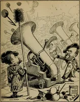 Picture 104 of 165 from Richard Wagner en caricatures : 130 reproductions de caricatures françaises, allemandes, anglaises, italiennes, portraits : autographes (lettre et musique) dessins originaux de J. Blass, Moloch et Tiret-Bognet (1892), leaf 214