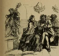 An illustration from Richard Wagner en caricatures : 130 reproductions de caricatures françaises, allemandes, anglaises, italiennes, portraits : autographes (lettre et musique) dessins originaux de J. Blass, Moloch et Tiret-Bognet (1892)