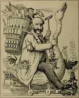 Picture 123 of 165 from Richard Wagner en caricatures : 130 reproductions de caricatures françaises, allemandes, anglaises, italiennes, portraits : autographes (lettre et musique) dessins originaux de J. Blass, Moloch et Tiret-Bognet (1892), leaf 241