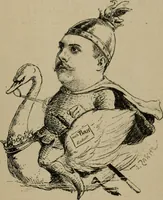 Picture 148 of 165 from Richard Wagner en caricatures : 130 reproductions de caricatures françaises, allemandes, anglaises, italiennes, portraits : autographes (lettre et musique) dessins originaux de J. Blass, Moloch et Tiret-Bognet (1892), leaf 294
