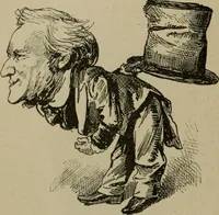 An illustration from Richard Wagner en caricatures : 130 reproductions de caricatures françaises, allemandes, anglaises, italiennes, portraits : autographes (lettre et musique) dessins originaux de J. Blass, Moloch et Tiret-Bognet (1892)