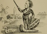 Picture 32 of 165 from Richard Wagner en caricatures : 130 reproductions de caricatures françaises, allemandes, anglaises, italiennes, portraits : autographes (lettre et musique) dessins originaux de J. Blass, Moloch et Tiret-Bognet (1892), leaf 90
