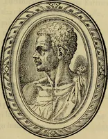 An illustration from Rime di Gio. Paolo Lomazi milanese pittore diuise in sette libri : nelle quali ad imitatione de i Grotteschi vsati da'pittori, ha cantato le lodi di Dio & de le cose sacre, di prencipi, di signori, & huomini letterati, di pittori, scoltori, & architetti : et poi studiosamente senza alcun certo ordine, e legge accoppiato insieme vari & diuersi concetti tolti da filosofi, historici, poeti, & da altri scrittori : dove si viene a dimostrare la diversità de gli studi, inclinationi, costumi, & capricci de gli huomini di qualunque stato & professione ; et però intitolate grotteschi, non solo deletteuoli per la varietà de le inuentioni, mà vtili ancora per la moralità che vi si contiene : con la vita del avttore descritta da lui stesso in rime sciolte (1587)