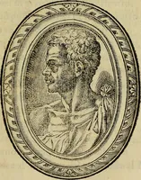 An illustration from Rime di Gio. Paolo Lomazi milanese pittore diuise in sette libri : nelle quali ad imitatione de i Grotteschi vsati da'pittori, ha cantato le lodi di Dio & de le cose sacre, di prencipi, di signori, & huomini letterati, di pittori, scoltori, & architetti : et poi studiosamente senza alcun certo ordine, e legge accoppiato insieme vari & diuersi concetti tolti da filosofi, historici, poeti, & da altri scrittori : dove si viene a dimostrare la diversità de gli studi, inclinationi, costumi, & capricci de gli huomini di qualunque stato & professione ; et però intitolate grotteschi, non solo deletteuoli per la varietà de le inuentioni, mà vtili ancora per la moralità che vi si contiene : con la vita del avttore descritta da lui stesso in rime sciolte (1587)