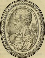 An illustration from Rime di Gio. Paolo Lomazi milanese pittore diuise in sette libri : nelle quali ad imitatione de i Grotteschi vsati da'pittori, ha cantato le lodi di Dio & de le cose sacre, di prencipi, di signori, & huomini letterati, di pittori, scoltori, & architetti : et poi studiosamente senza alcun certo ordine, e legge accoppiato insieme vari & diuersi concetti tolti da filosofi, historici, poeti, & da altri scrittori : dove si viene a dimostrare la diversità de gli studi, inclinationi, costumi, & capricci de gli huomini di qualunque stato & professione ; et però intitolate grotteschi, non solo deletteuoli per la varietà de le inuentioni, mà vtili ancora per la moralità che vi si contiene : con la vita del avttore descritta da lui stesso in rime sciolte (1587)