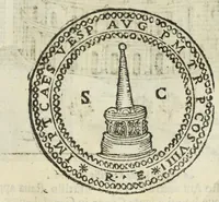 Picture 11 of 25 from Ritratto di Roma antica : nel quale sono figurati i principali tempij, teatri, anfiteatri, cerchi, naumachie, archi trionfali, curie, basiliche, colonne, ordine del trionfo, dignità militari, e ciuili, riti, cerimonie, medaglie, & altre cose notabili : con le vite, & effigie de primi rè di essa, e dichiarationi di Bartolomeo Marliani milanese e d'altri autori (1633), leaf 185