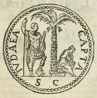 An illustration from Ritratto di Roma antica : nel quale sono figurati i principali tempij, teatri, anfiteatri, cerchi, naumachie, archi trionfali, curie, basiliche, colonne, ordine del trionfo, dignità militari, e ciuili, riti, cerimonie, medaglie, & altre cose notabili : con le vite, & effigie de primi rè di essa, e dichiarationi di Bartolomeo Marliani milanese e d'altri autori (1633)