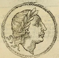 An illustration from Ritratto di Roma antica : nel quale sono figurati i principali tempij, teatri, anfiteatri, cerchi, naumachie, archi trionfali, curie, basiliche, colonne, ordine del trionfo, dignità militari, e ciuili, riti, cerimonie, medaglie, & altre cose notabili : con le vite, & effigie de primi rè di essa, e dichiarationi di Bartolomeo Marliani milanese e d'altri autori (1633)