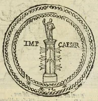 Picture 6 of 25 from Ritratto di Roma antica : nel quale sono figurati i principali tempij, teatri, anfiteatri, cerchi, naumachie, archi trionfali, curie, basiliche, colonne, ordine del trionfo, dignità militari, e ciuili, riti, cerimonie, medaglie, & altre cose notabili : con le vite, & effigie de primi rè di essa, e dichiarationi di Bartolomeo Marliani milanese e d'altri autori (1633), leaf 95