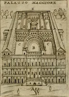 Picture 54 of 250 from Ritratto di Roma antica : nel qvale sono figvrati i principali tempij, theatri, anfiteatri, cerchi, naumachie, archi trionfali, curie, basiliche, colonne, ordine del trionfo, dignita militari, e ciuili, riti cerimonie, & altre cose notabili : aggiuntoui di nuouo le vite, & effigie de' primi rè di essa, e le grandezze dell'Imperio Romano, con l'esplicationi istoriche de' piu celebri antiquarij (1654), leaf 102
