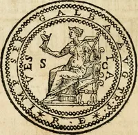 An illustration from Ritratto di Roma antica : nel qvale sono figvrati i principali tempij, theatri, anfiteatri, cerchi, naumachie, archi trionfali, curie, basiliche, colonne, ordine del trionfo, dignita militari, e ciuili, riti cerimonie, & altre cose notabili : aggiuntoui di nuouo le vite, & effigie de' primi rè di essa, e le grandezze dell'Imperio Romano, con l'esplicationi istoriche de' piu celebri antiquarij (1654)
