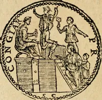 Picture 103 of 250 from Ritratto di Roma antica : nel qvale sono figvrati i principali tempij, theatri, anfiteatri, cerchi, naumachie, archi trionfali, curie, basiliche, colonne, ordine del trionfo, dignita militari, e ciuili, riti cerimonie, & altre cose notabili : aggiuntoui di nuouo le vite, & effigie de' primi rè di essa, e le grandezze dell'Imperio Romano, con l'esplicationi istoriche de' piu celebri antiquarij (1654), leaf 159