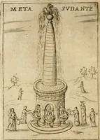 Picture 117 of 250 from Ritratto di Roma antica : nel qvale sono figvrati i principali tempij, theatri, anfiteatri, cerchi, naumachie, archi trionfali, curie, basiliche, colonne, ordine del trionfo, dignita militari, e ciuili, riti cerimonie, & altre cose notabili : aggiuntoui di nuouo le vite, & effigie de' primi rè di essa, e le grandezze dell'Imperio Romano, con l'esplicationi istoriche de' piu celebri antiquarij (1654), leaf 175