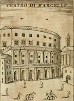 An illustration from Ritratto di Roma antica : nel qvale sono figvrati i principali tempij, theatri, anfiteatri, cerchi, naumachie, archi trionfali, curie, basiliche, colonne, ordine del trionfo, dignita militari, e ciuili, riti cerimonie, & altre cose notabili : aggiuntoui di nuouo le vite, & effigie de' primi rè di essa, e le grandezze dell'Imperio Romano, con l'esplicationi istoriche de' piu celebri antiquarij (1654)
